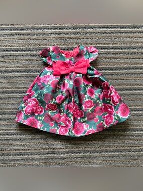 Nordstrom Iris & Ivy Red Floral Dress with Bow